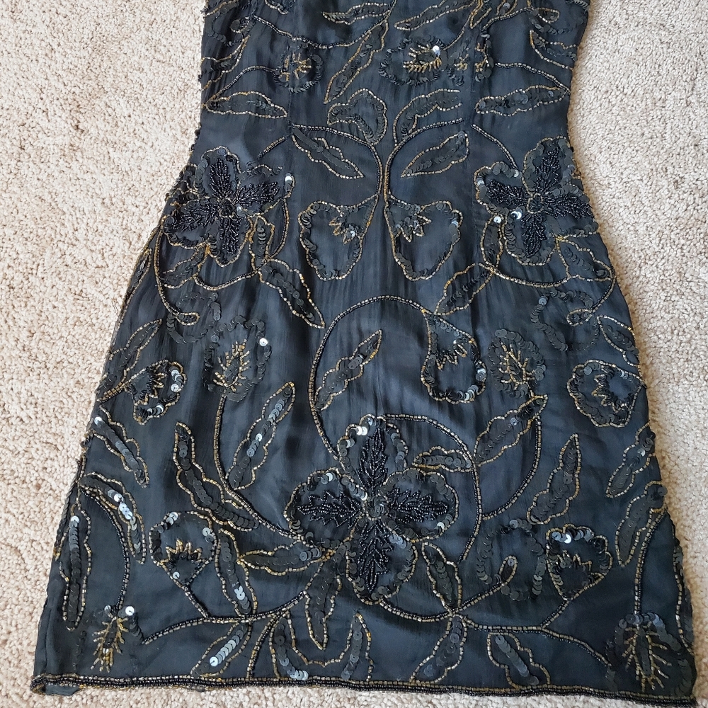 Papell boutique evening beaded dress 8 - Picture 4 of 15